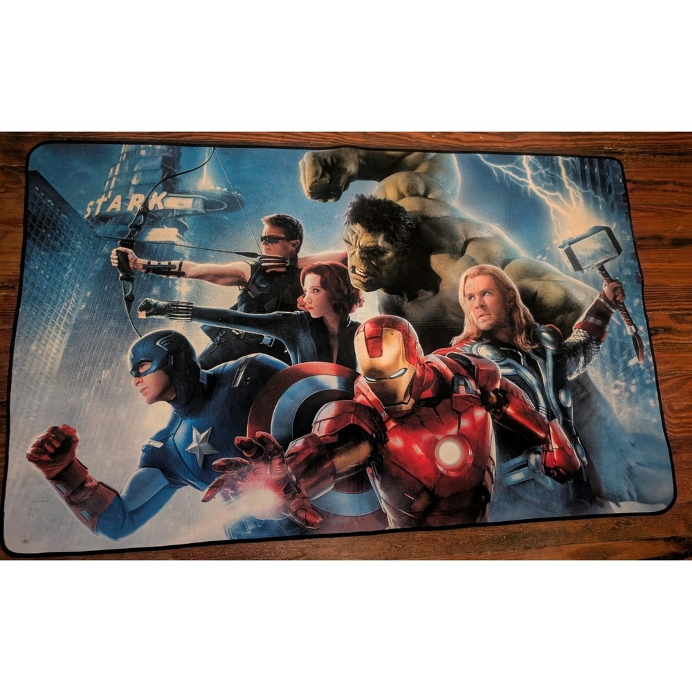 Avengers Room Rug 39.5"x 63.25" Hulk Captain America Kids Area Rug Bedroom Decor